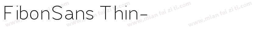 FibonSans Thin字体转换